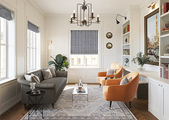 Vintage Stripe, Drama - Twist&Fit Roman Blind - Image 8